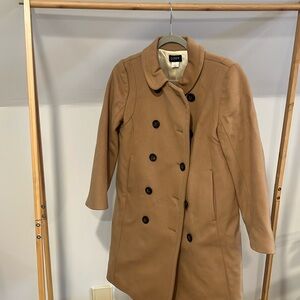 J. Crew tan double breasted jacket, size 4